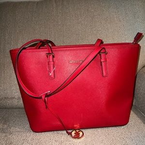 Red Michael Kors Tote